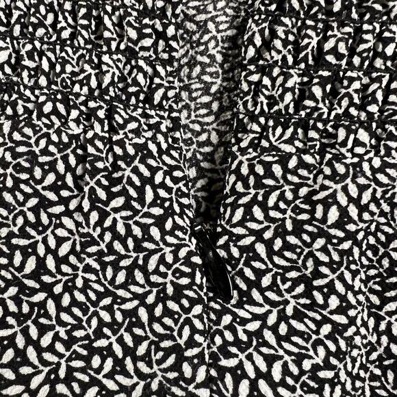 Michael Kors Georgette Smocked Bell Sleeve Floral Print Peasant Blouse Size M - Picture 13 of 14